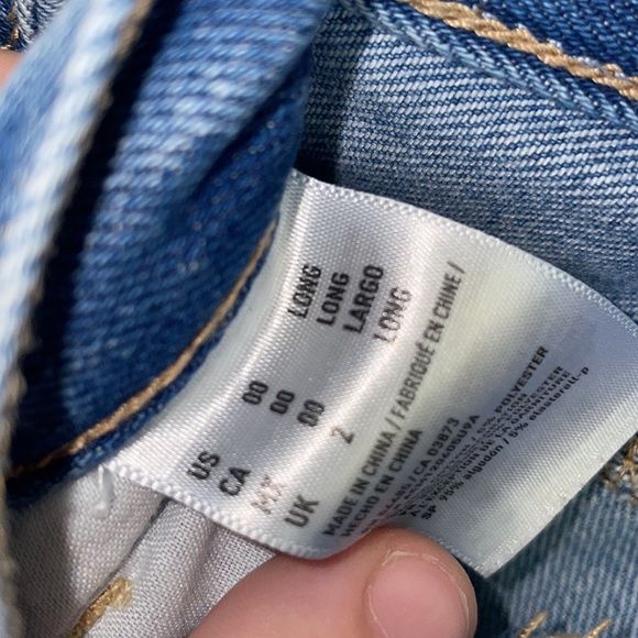 American Eagle Distressed Mom Jeans Size 00 - Picture 6 of 9